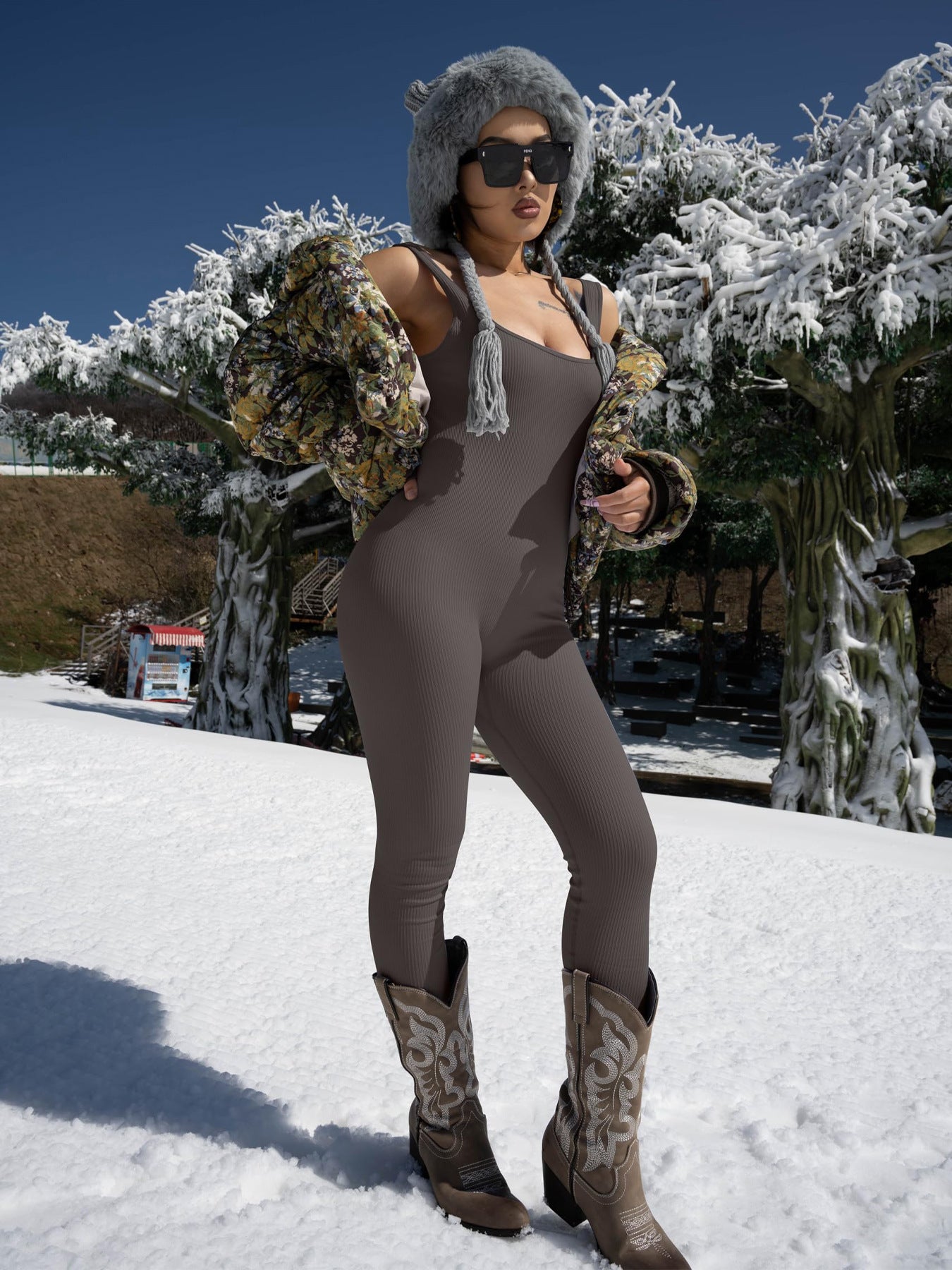 Women'suspender Tank Top Tights
