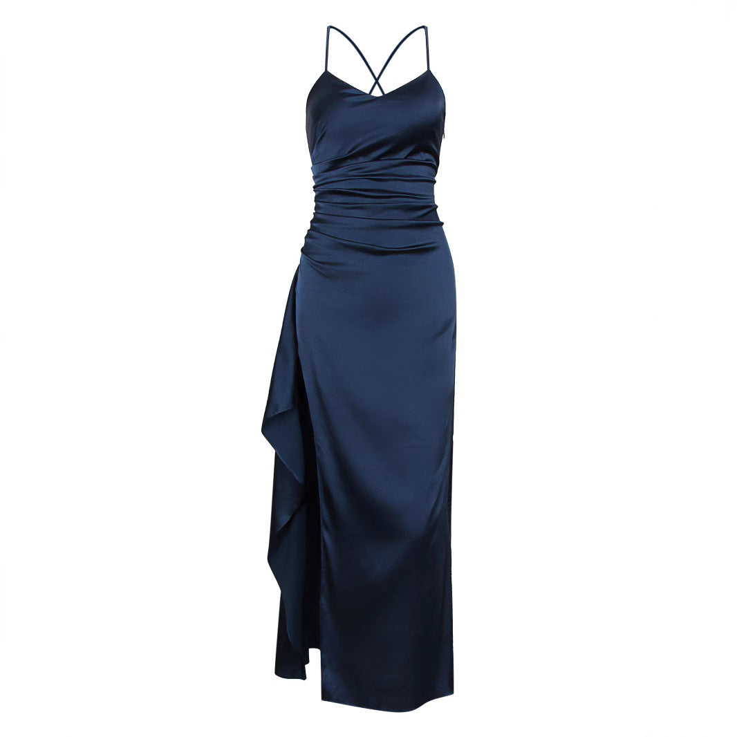 Women's Backless Slit Dress