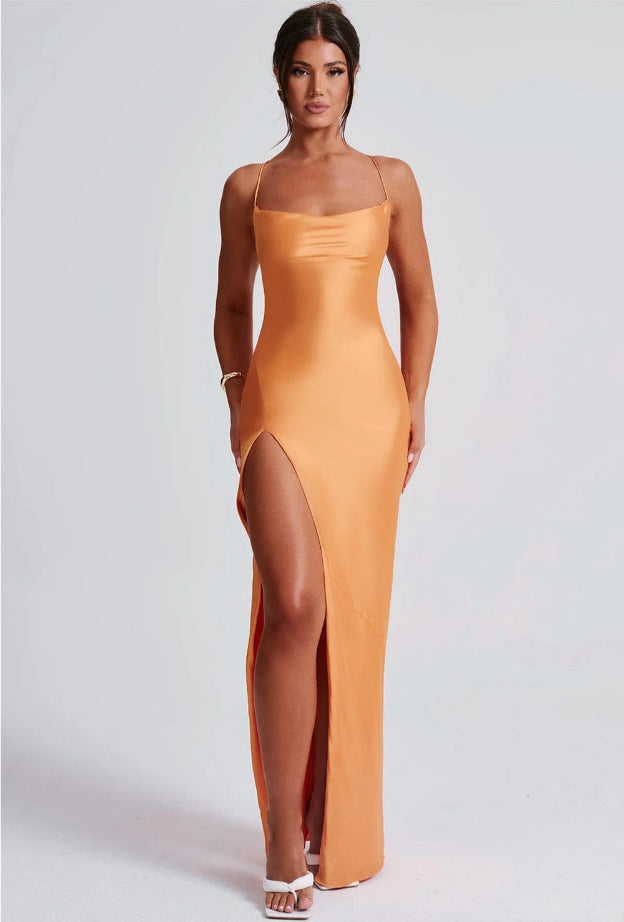 Sexy Backless Lace Up Dress